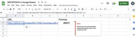 result was not automatically expanded|How to Use IMPORTDATA in Google Sheets .